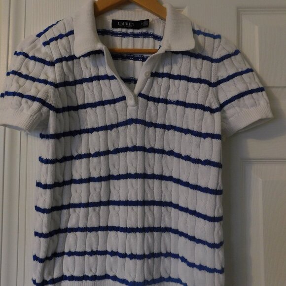 Ralph Lauren Cotton Polo Short Sleeve Sweater M - Picture 1 of 7